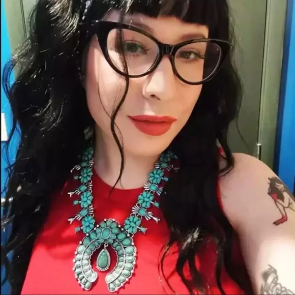 New Turquoise Squash Blossom Necklace - Picture 2 of 6